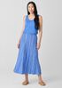 Crushed Silk Flared Skirt