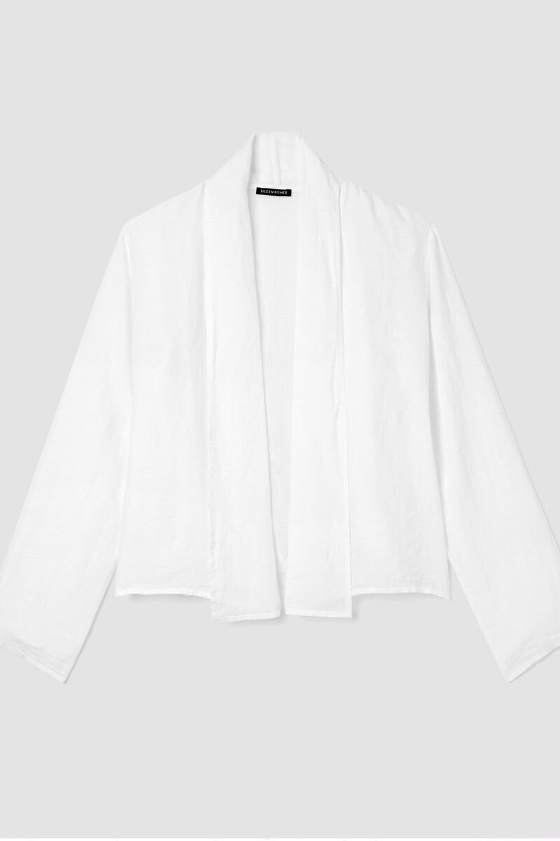 Organic Handkerchief Linen High Collar Jacket Organic Handkerchief Linen High Collar Jacket