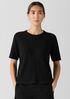 Organic Cotton Jacquard Crew Neck Top