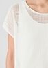 Organic Cotton Cord Sheen Jewel Neck Top