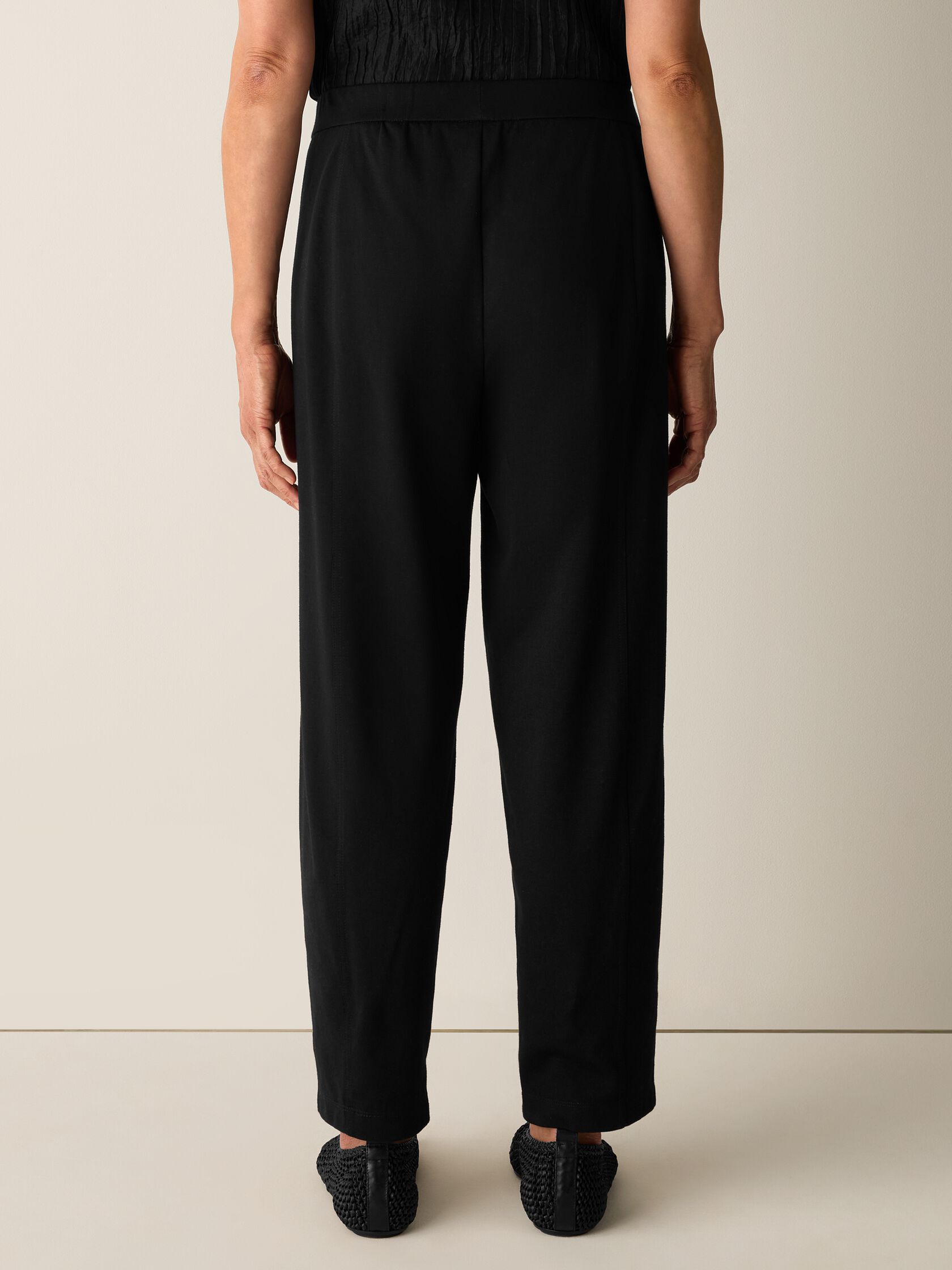 Cotton Blend Ponte Lantern Pant