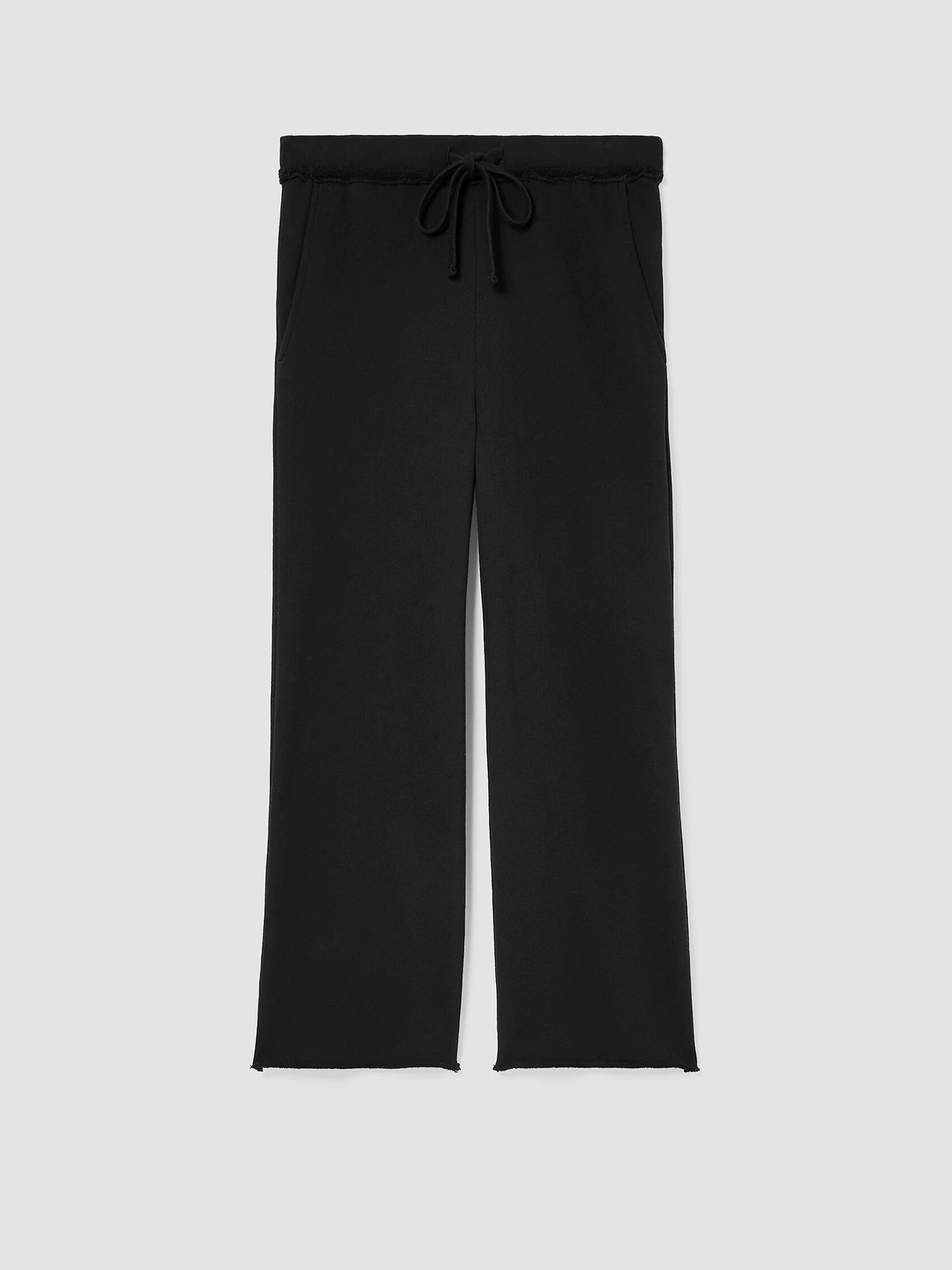 Organic Cotton French Terry Wide-Leg Pant