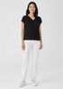 Organic Linen Jersey V-Neck Tee