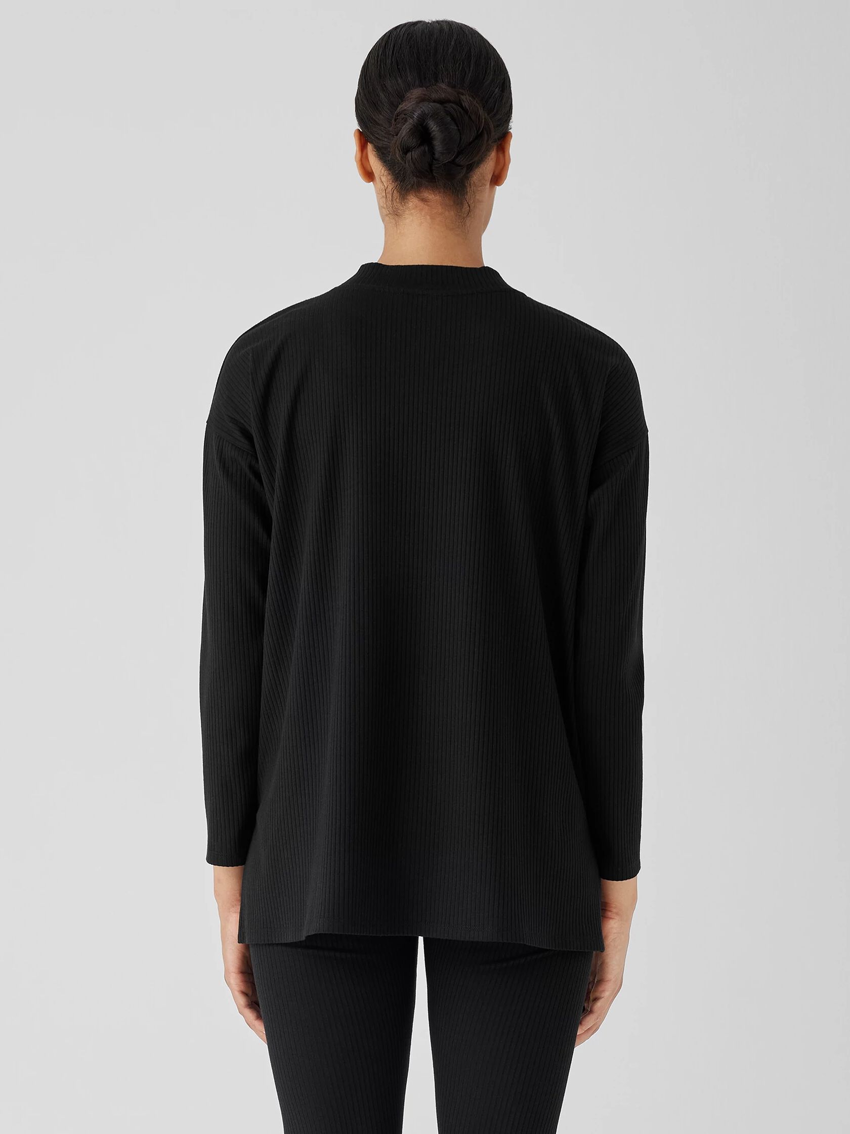 Cozy Stretch Rib Crew Neck Top