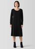 Stretch Silk Jersey Ballet Neck Dress