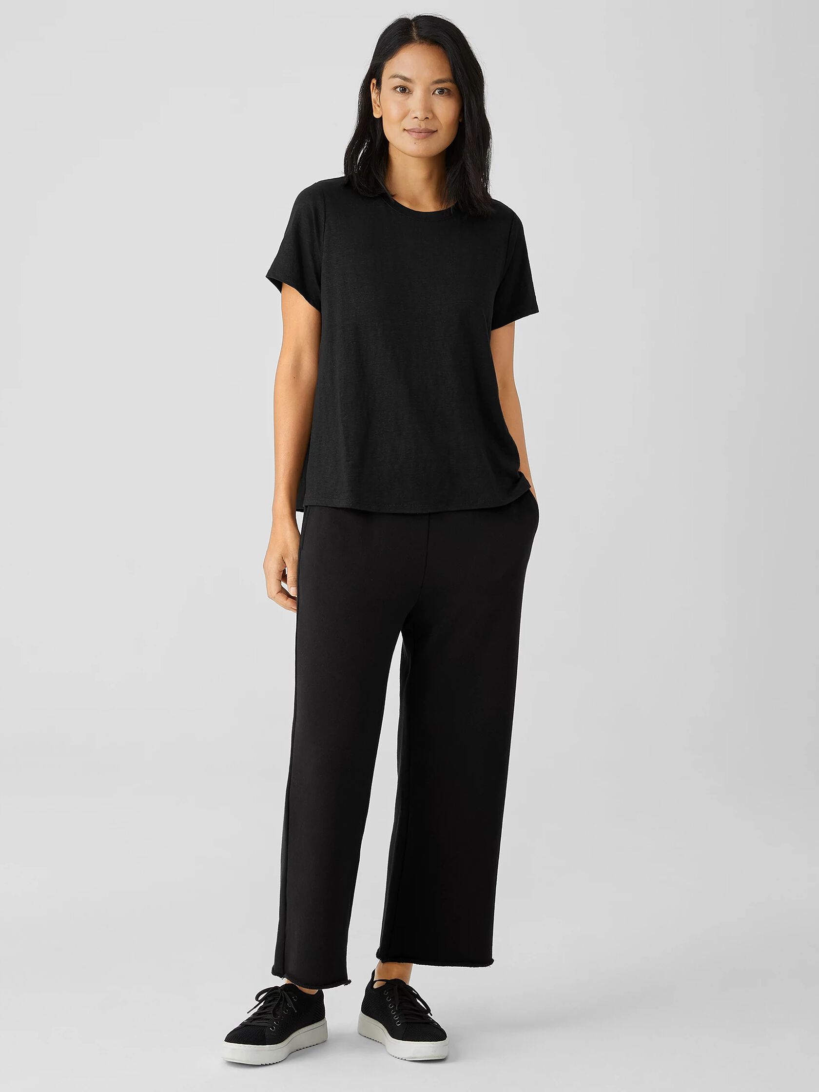 Organic Linen Jersey Crew Neck Tee