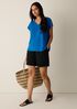 Organic Linen Jersey V-Neck Tee