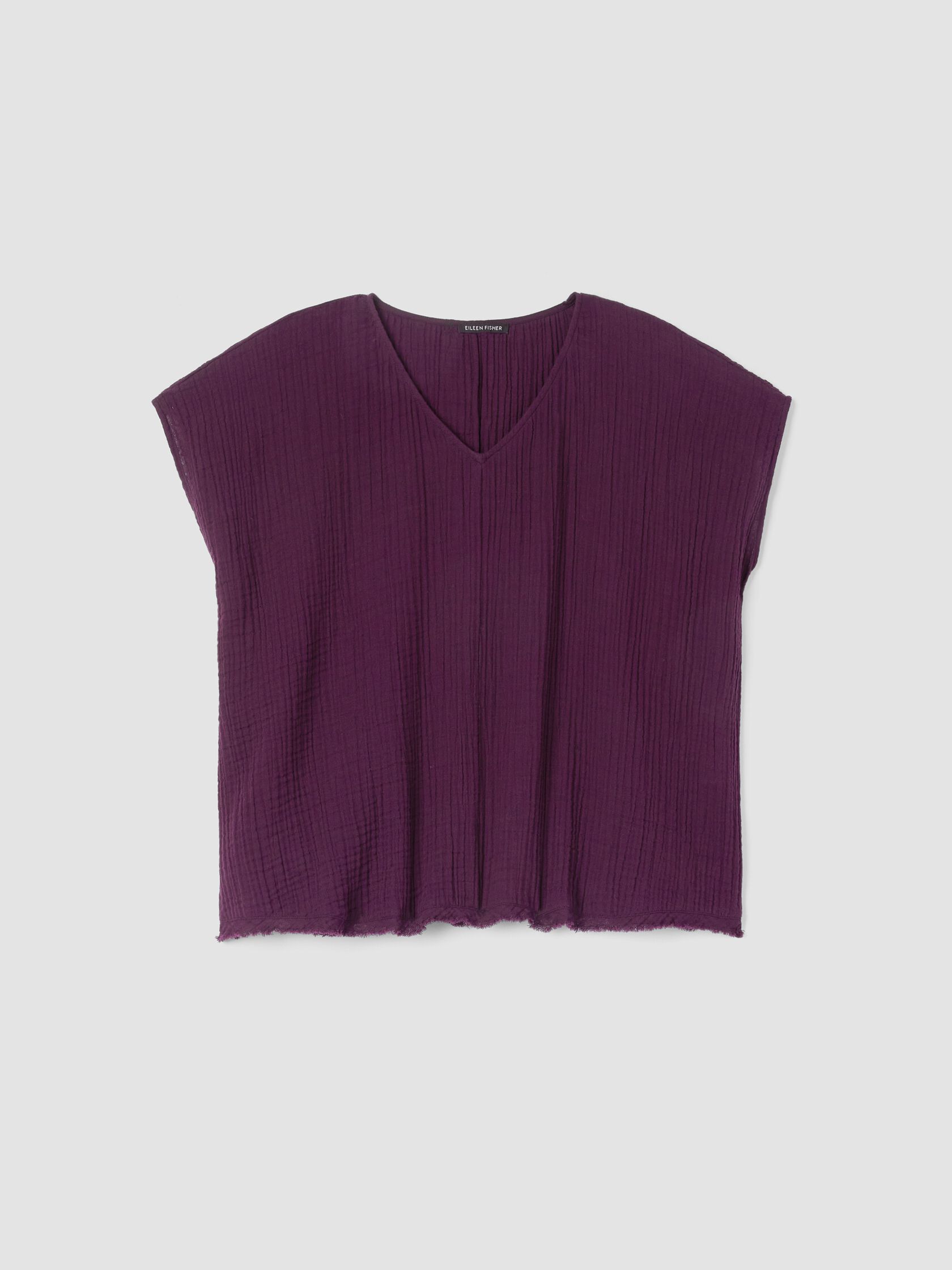 Organic Cotton Lofty Gauze V-Neck Square Top