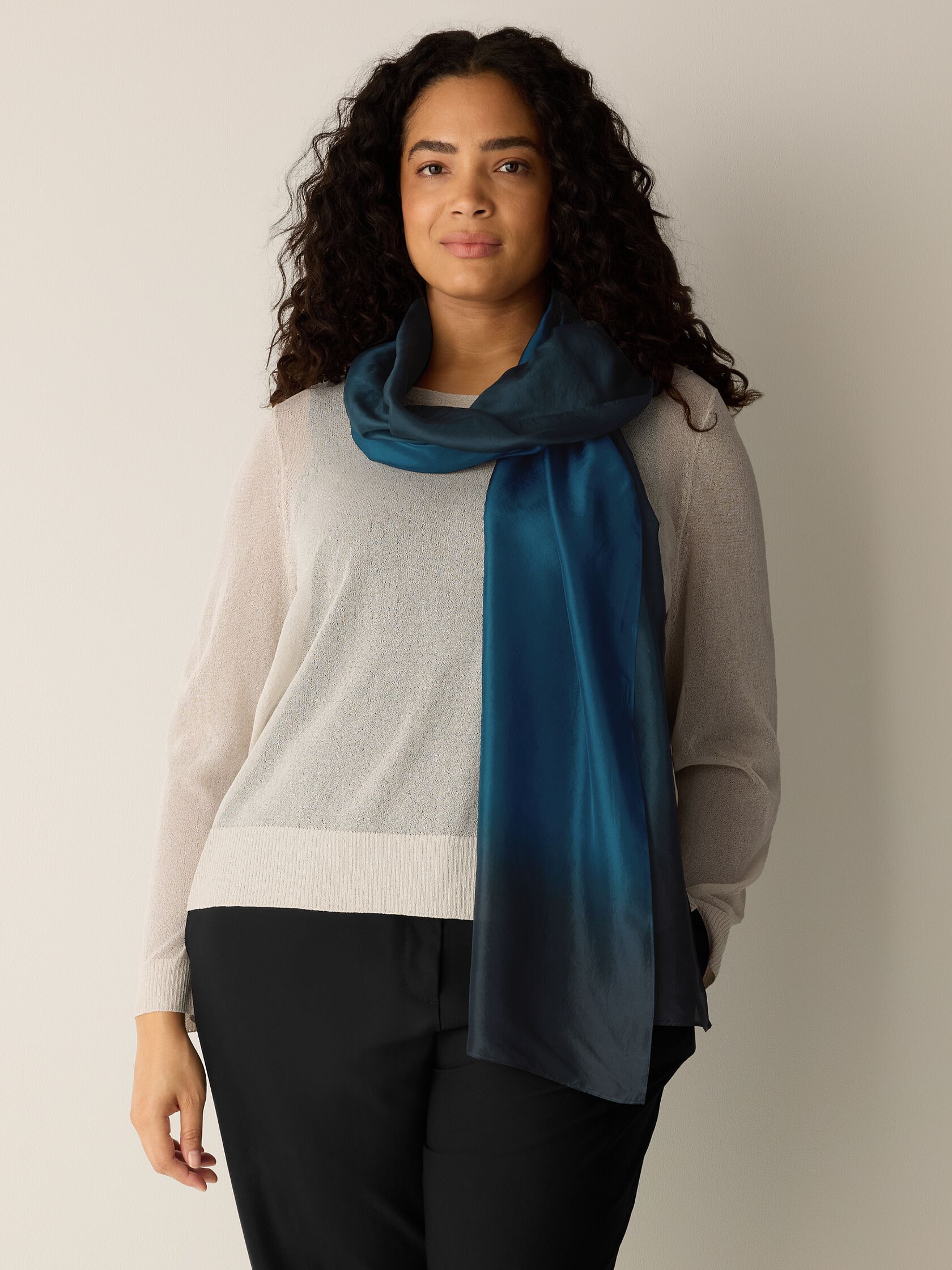 Watercolor Organic Silk Scarf