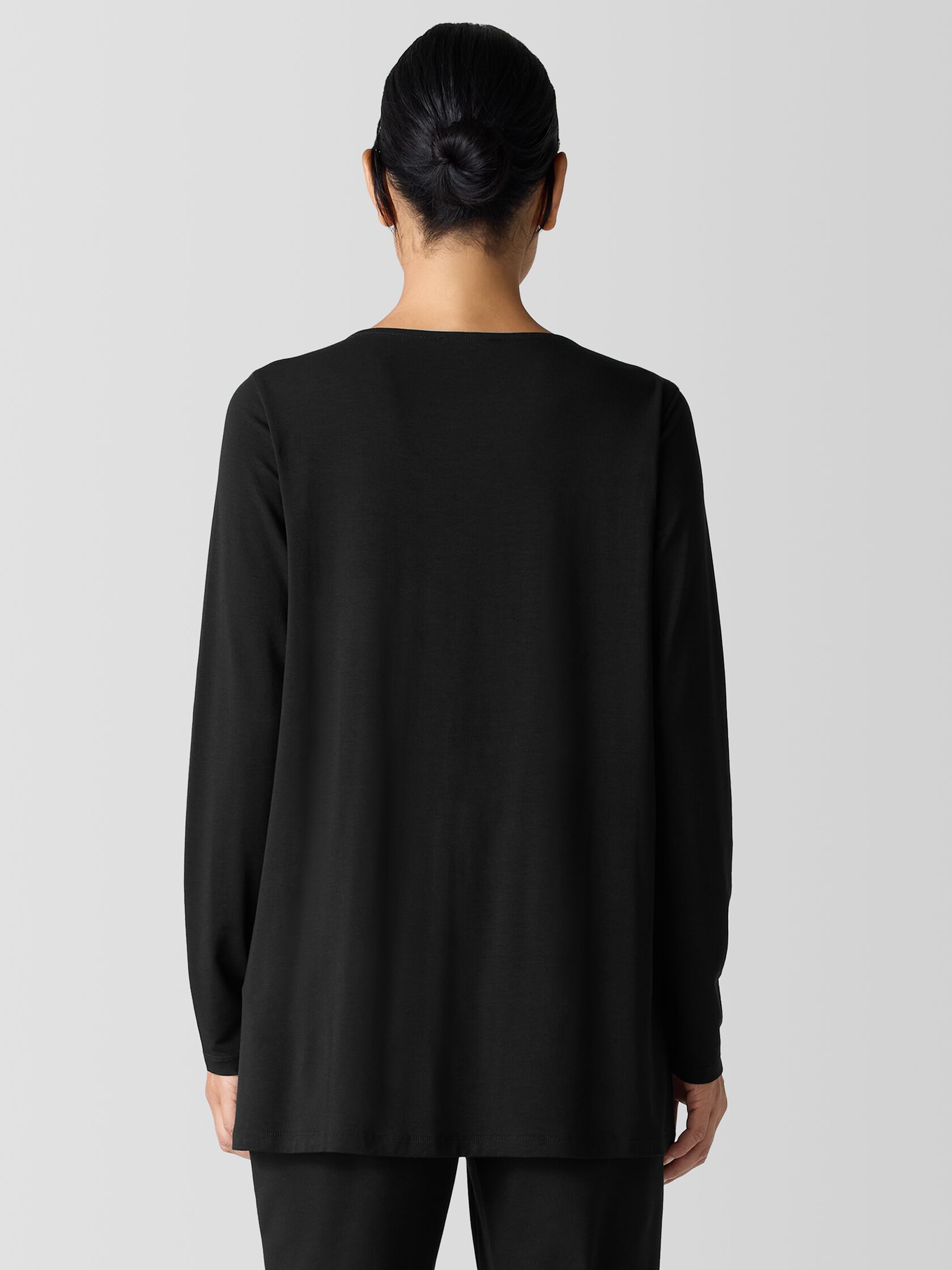 Fine Jersey V-Neck Long Top