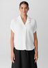 Organic Cotton Lofty Gauze Notch Collar Top