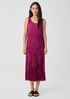 Crushed Silk Tiered Dress
