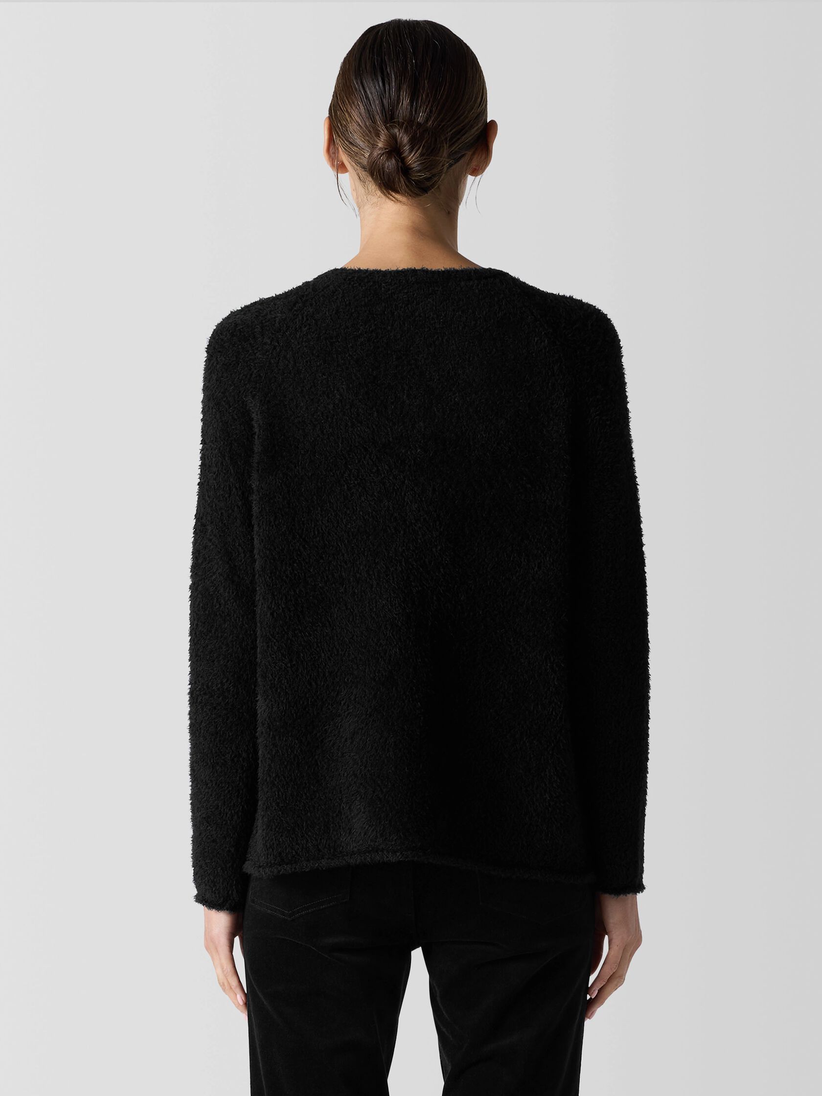 Organic Cotton Eyelash V-Neck Top