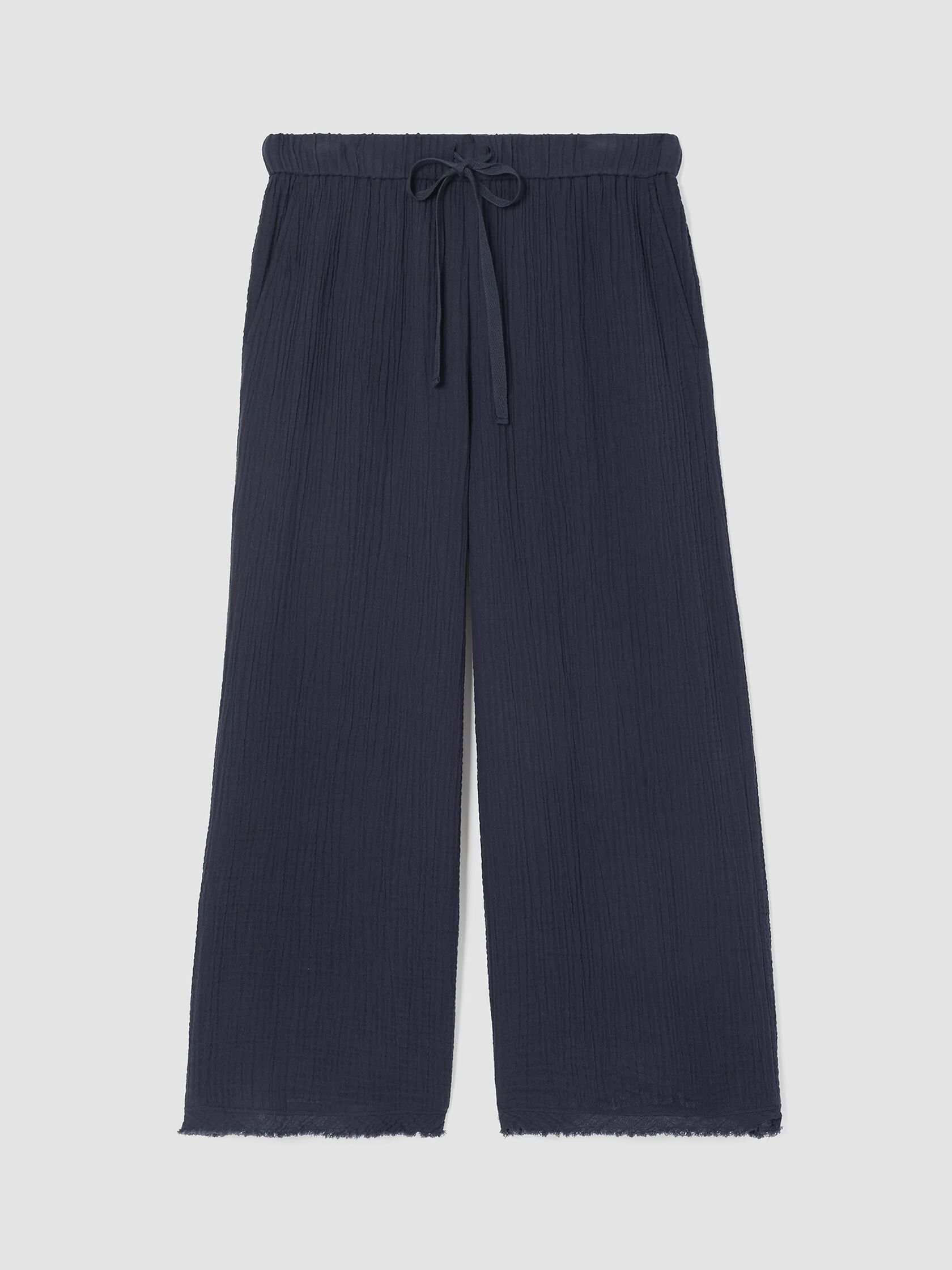 Organic Cotton Gauze Wide-Leg Pant