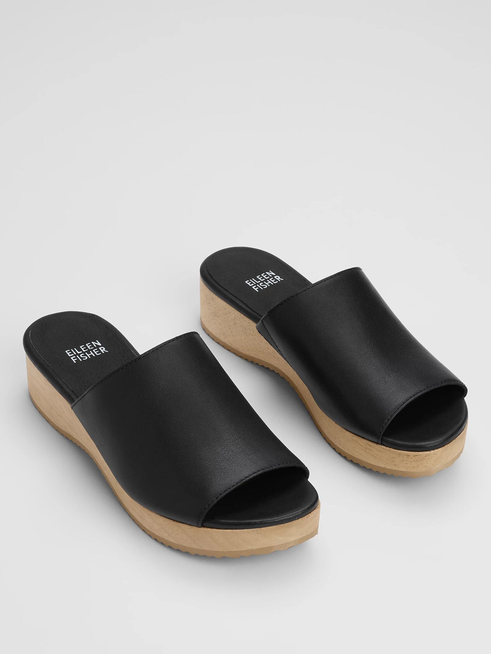 Novel Leather Wedge Sandal