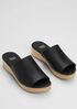 Novel Leather Wedge Sandal