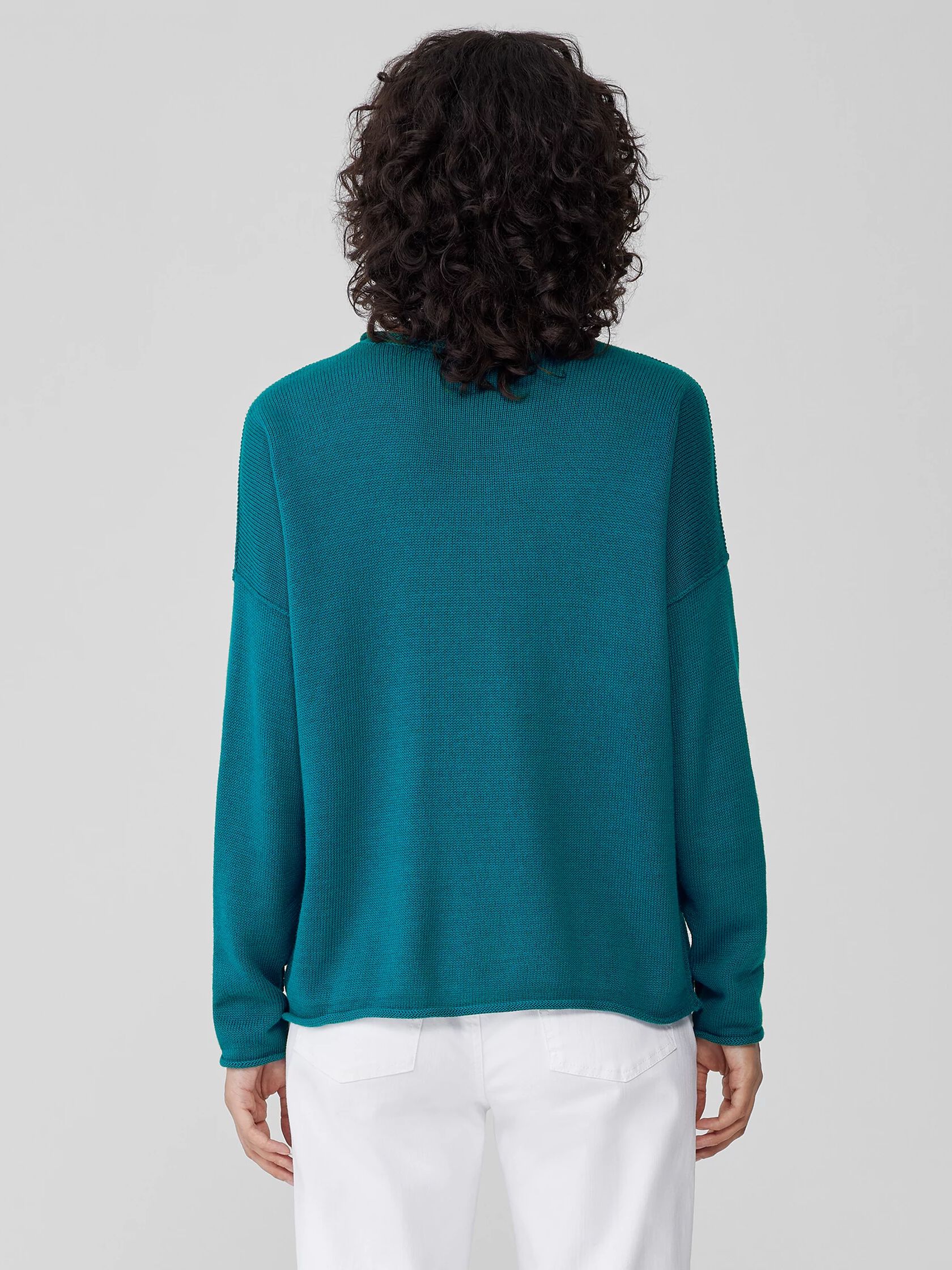 Peruvian Cotton Blend Crew Neck Top