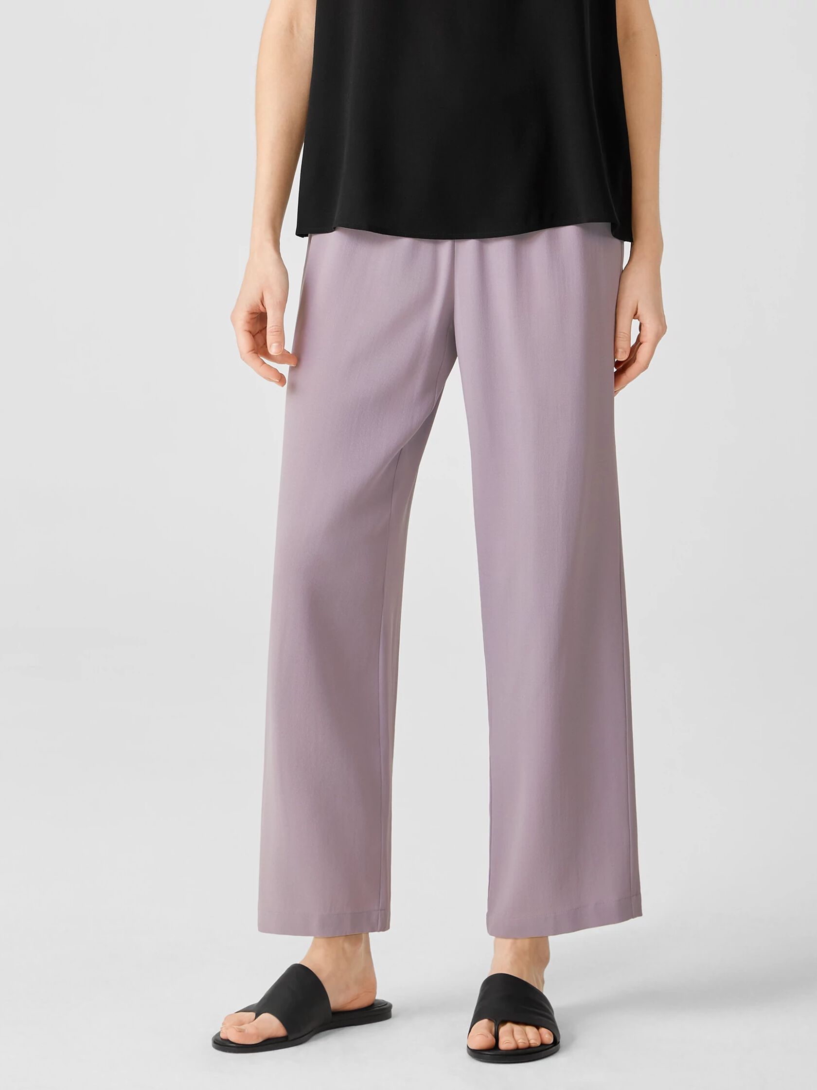 Silk Georgette Crepe Straight Pant