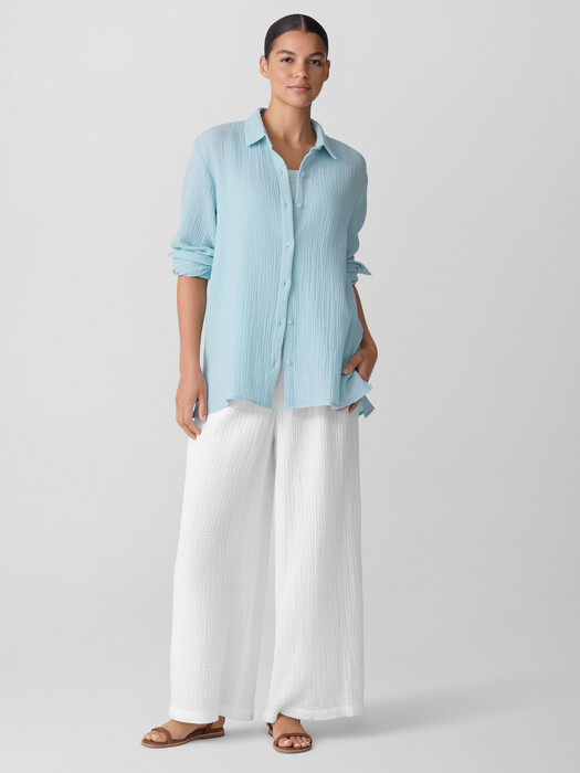 Organic Cotton Lofty Gauze Classic Collar Shirt