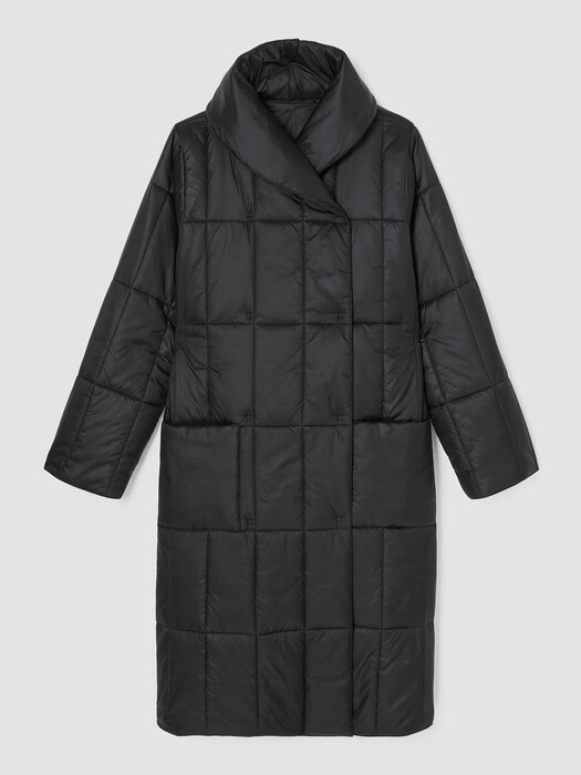 Eggshell Recycled Nylon Reversible Coat