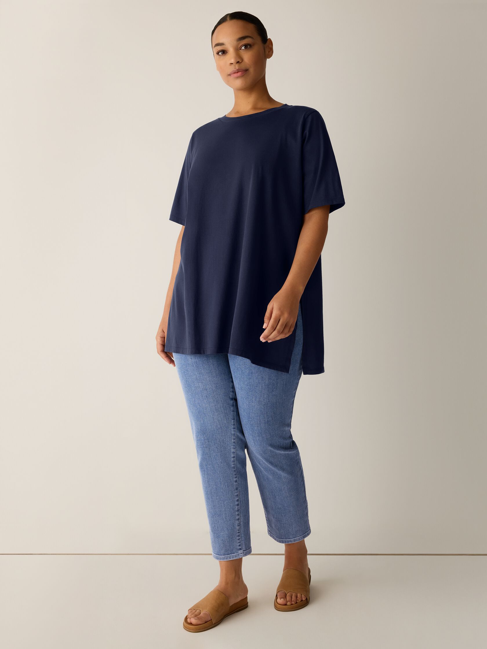 Organic Pima Cotton Jersey Long Tee