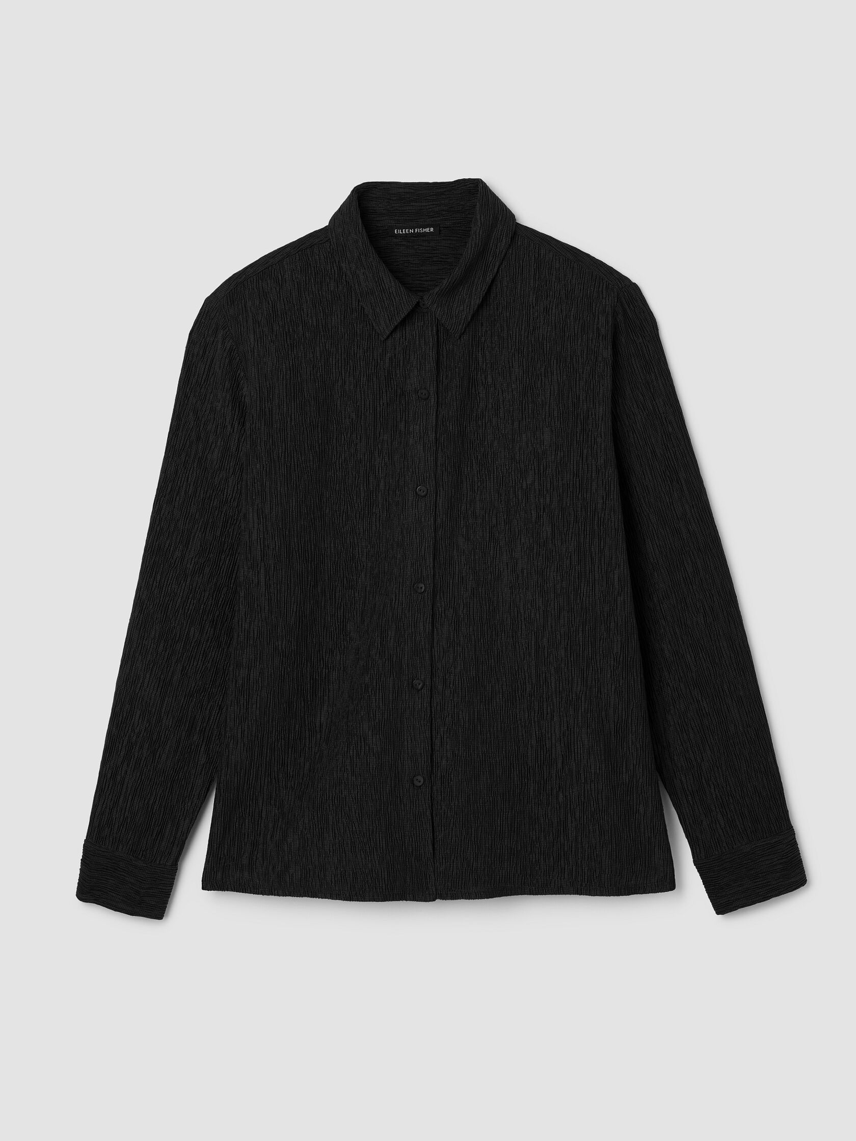 Woven Pliss&eacute; Classic Collar Shirt