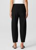 Washable Stretch Crepe Pleated Lantern Pant