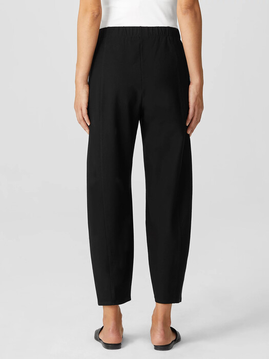 Washable Stretch Crepe Pleated Lantern Pant