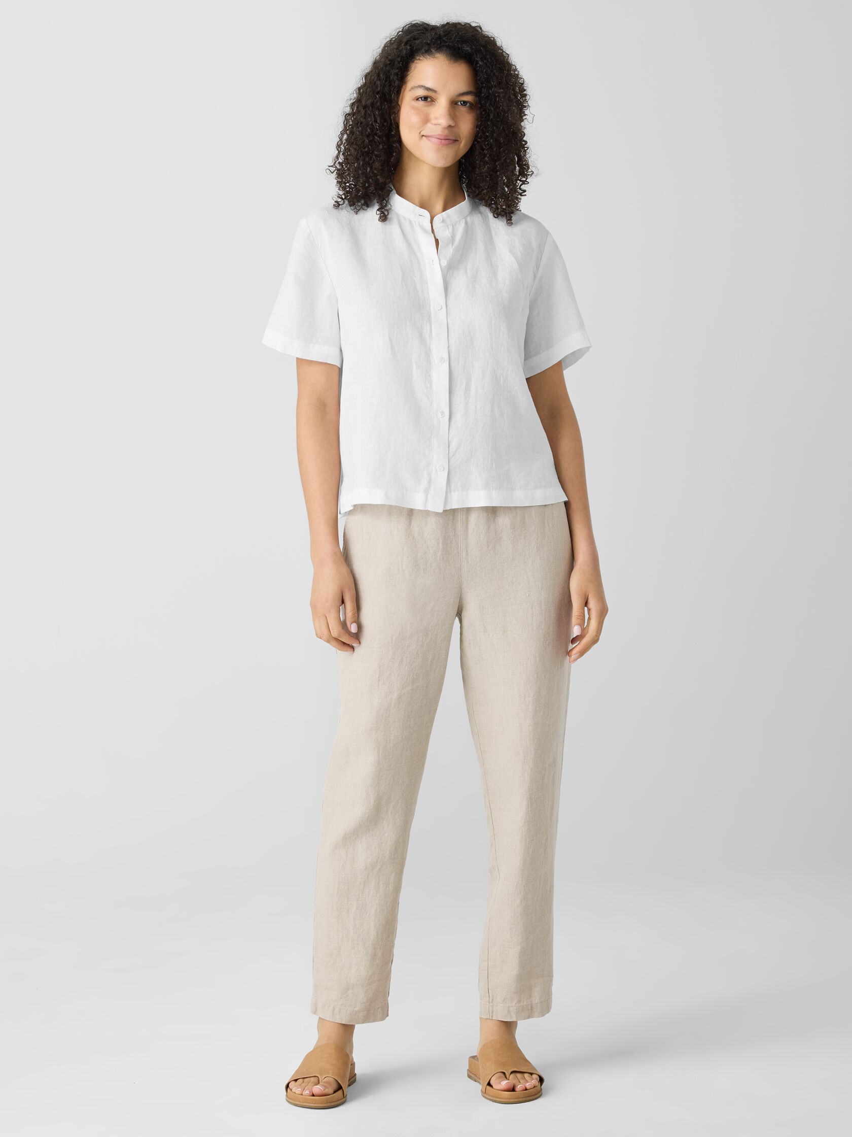 Organic Linen Tapered Pant