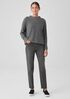 Silk Noil Funnel Neck Top