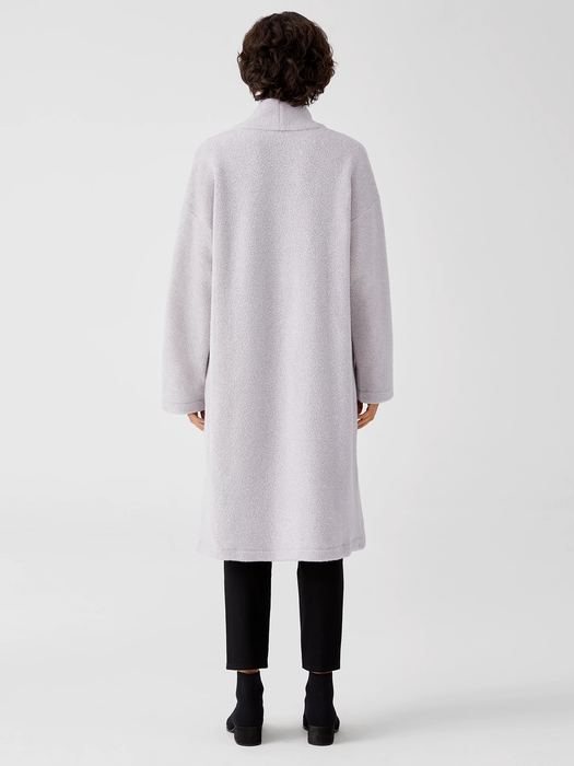 Boucle Wool Knit Long Coat