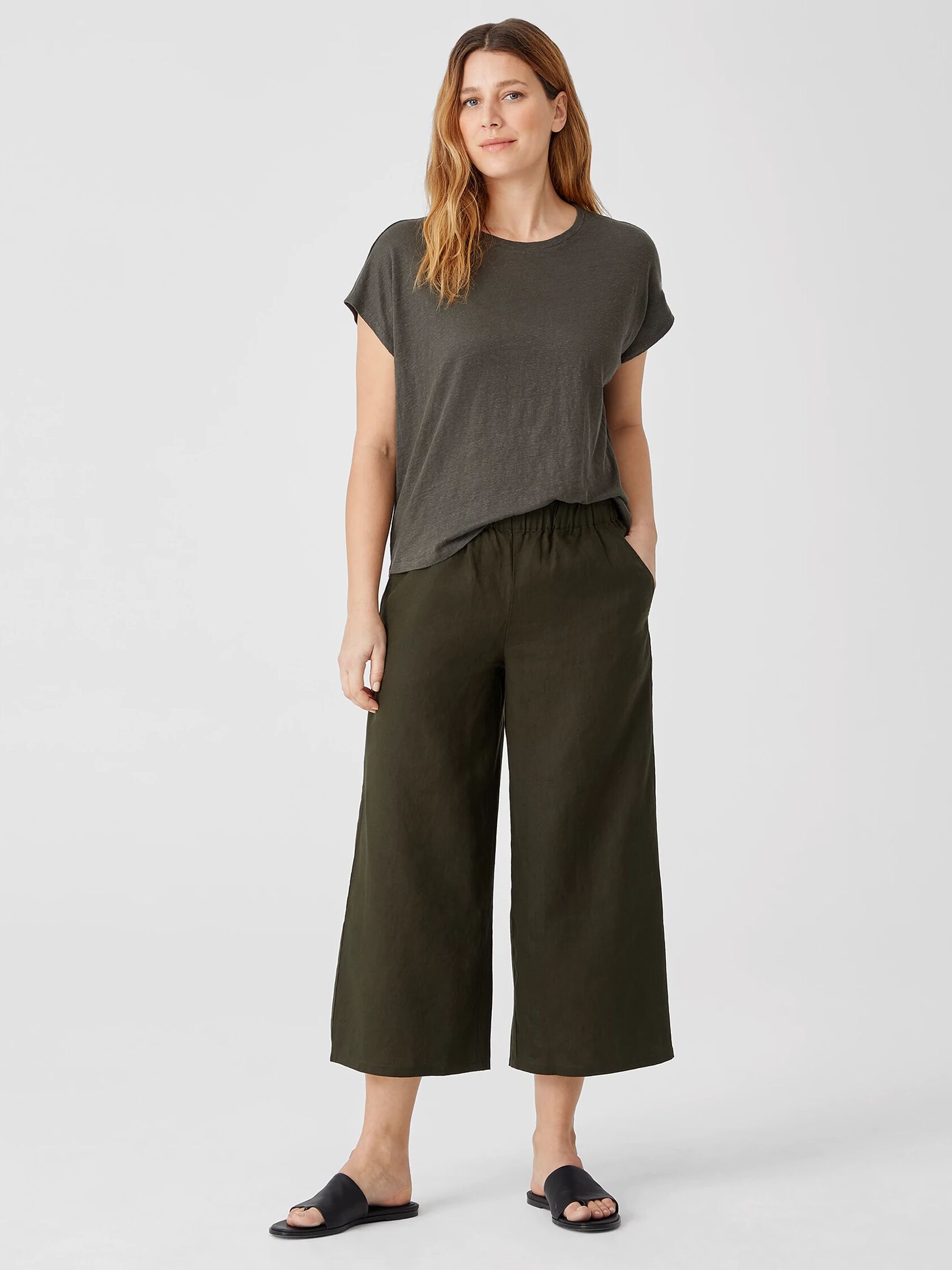 MADE N] Linen Drawstring Wide-Leg Pants – NaturalGarden