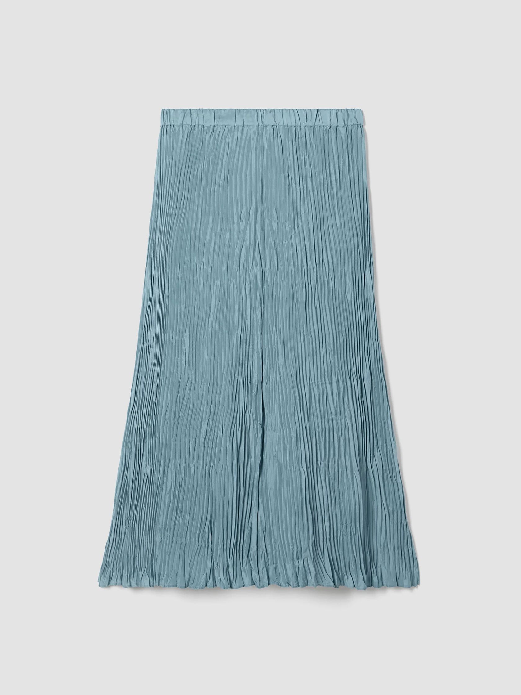 Crushed Silk Maxi Skirt