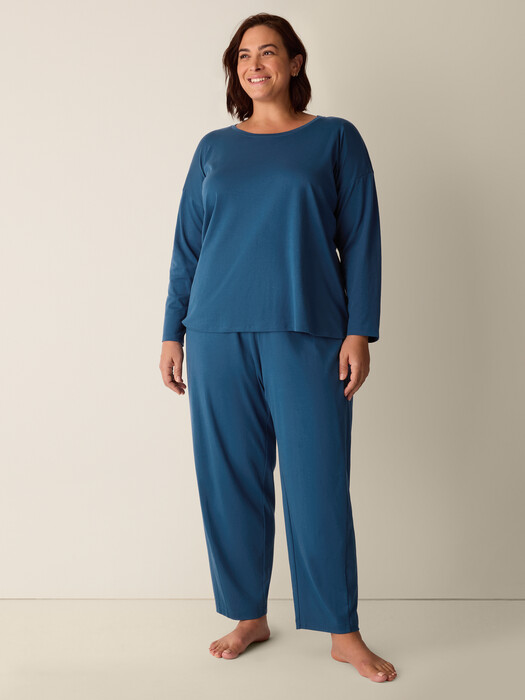 Organic Cotton Interlock Jewel Neck Sleep Top