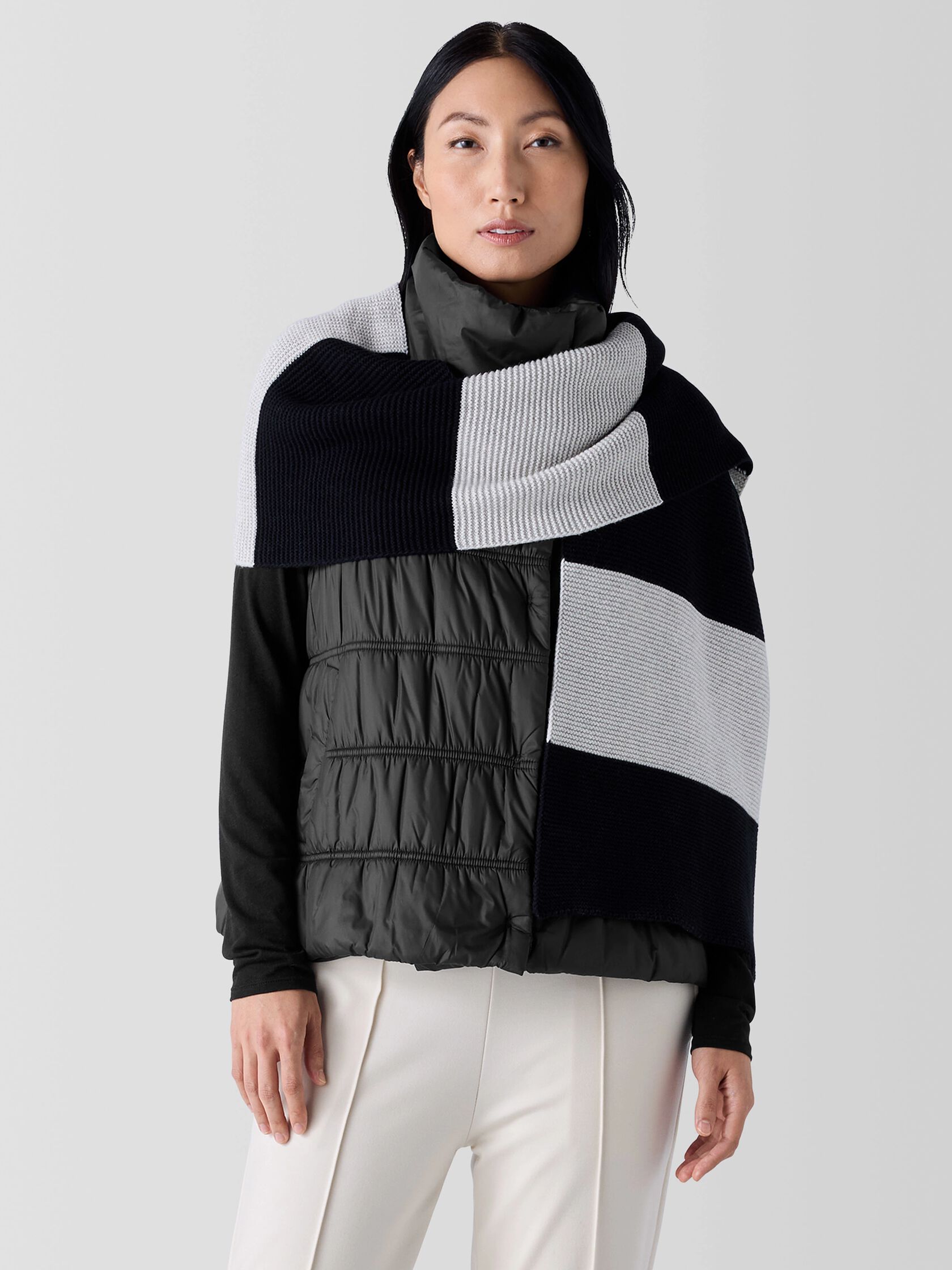 Cotton and Recycled Cashmere Scarf