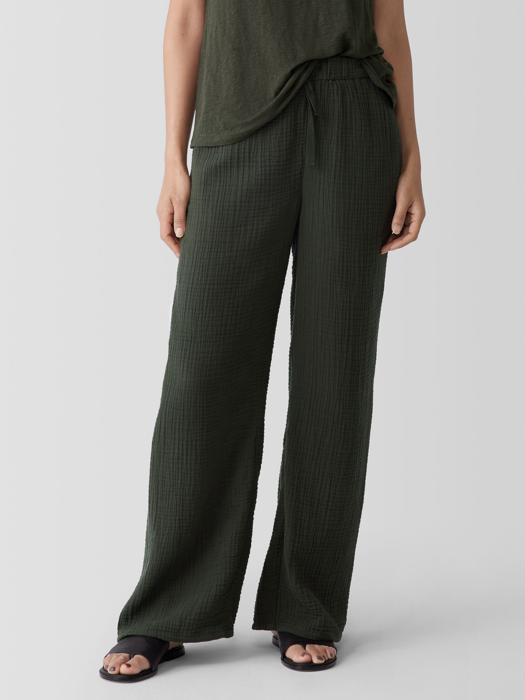 Organic Cotton Lofty Gauze Straight Pant