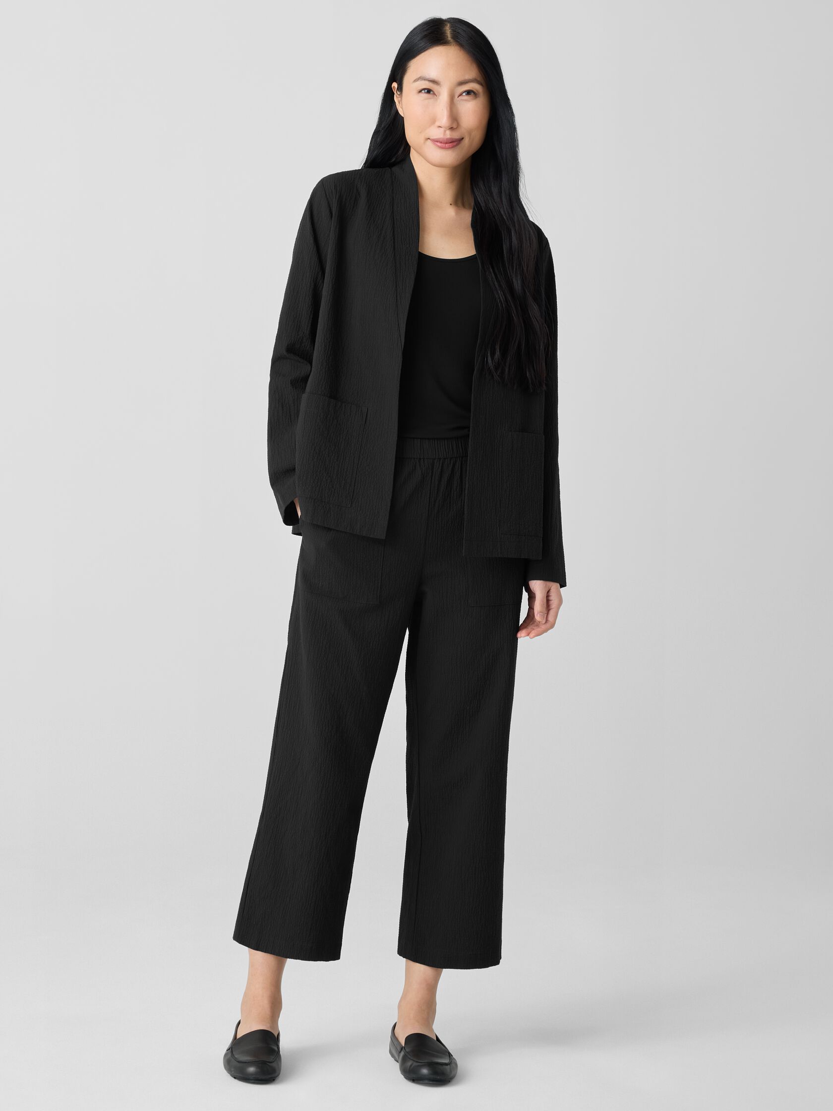 Organic Cotton Pucker Straight Pant