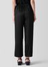 Striated Silk Satin Straight Pant