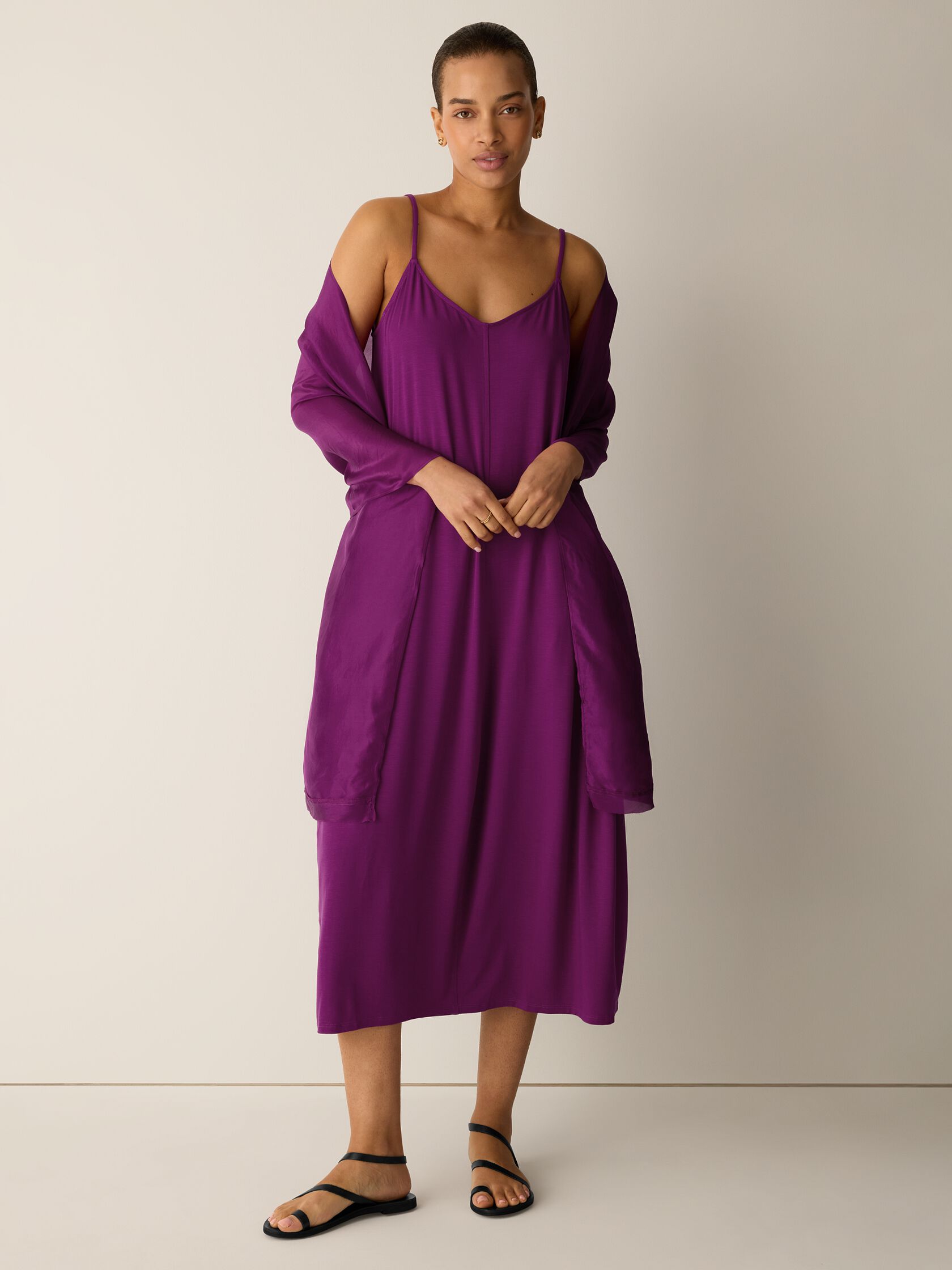 Fine Jersey Lantern Dress