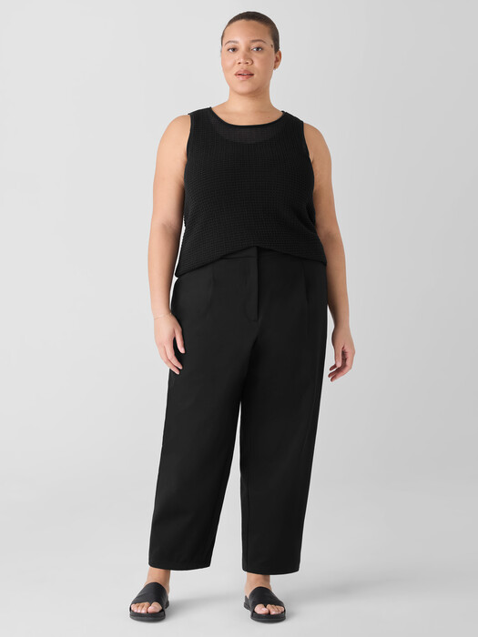 Cotton Blend Ponte Lantern Trouser Pant