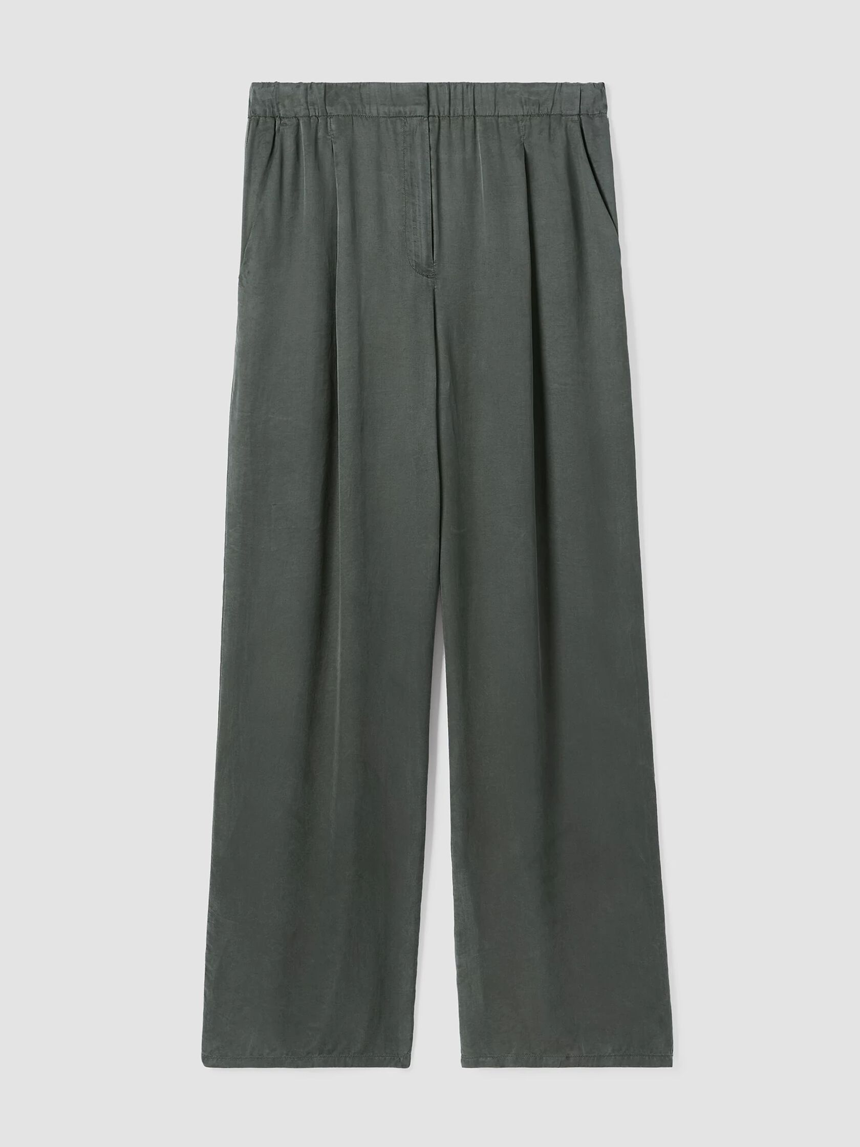 Sandwashed Twill Wide Trouser Pant