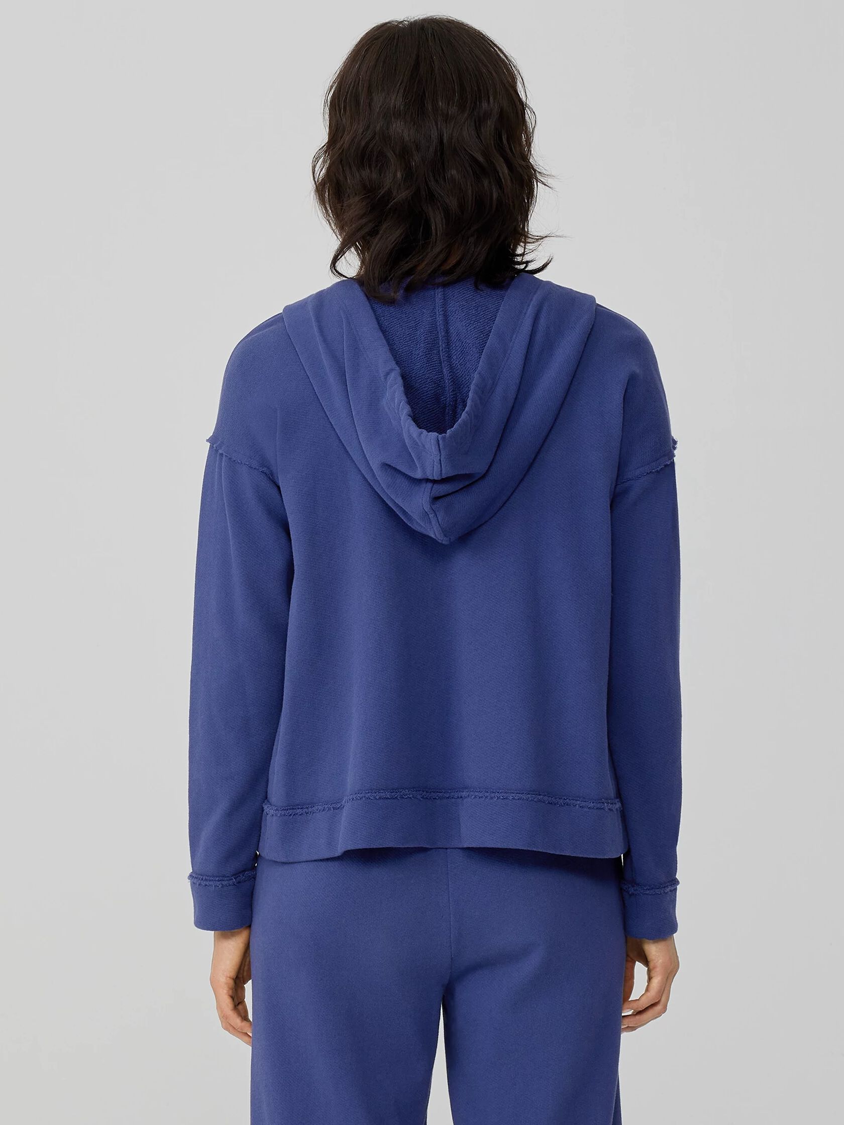 Lightweight Organic Cotton Terry Hooded Top