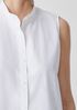 Washed Organic Cotton Poplin Sleeveless Shirt