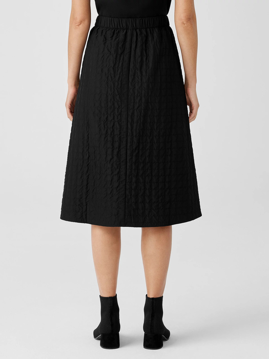 Smooth Silk Quilted A-Line Skirt | EILEEN FISHER