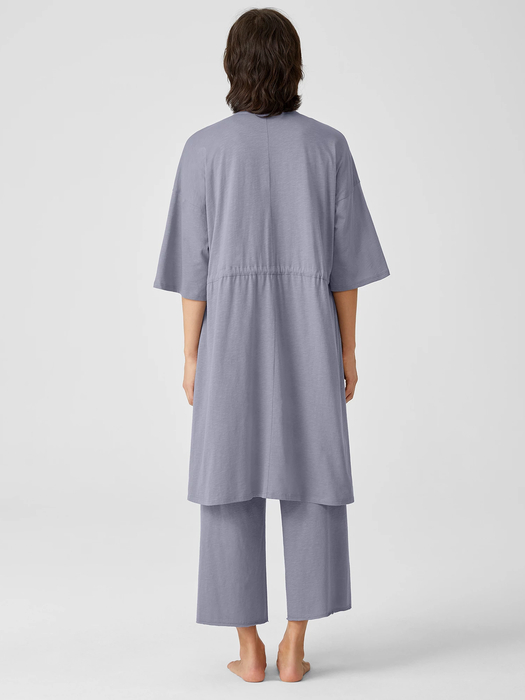 Slubby Organic Cotton V-Neck Sleep Robe