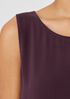 Silk Georgette Crepe Ballet Neck Tank