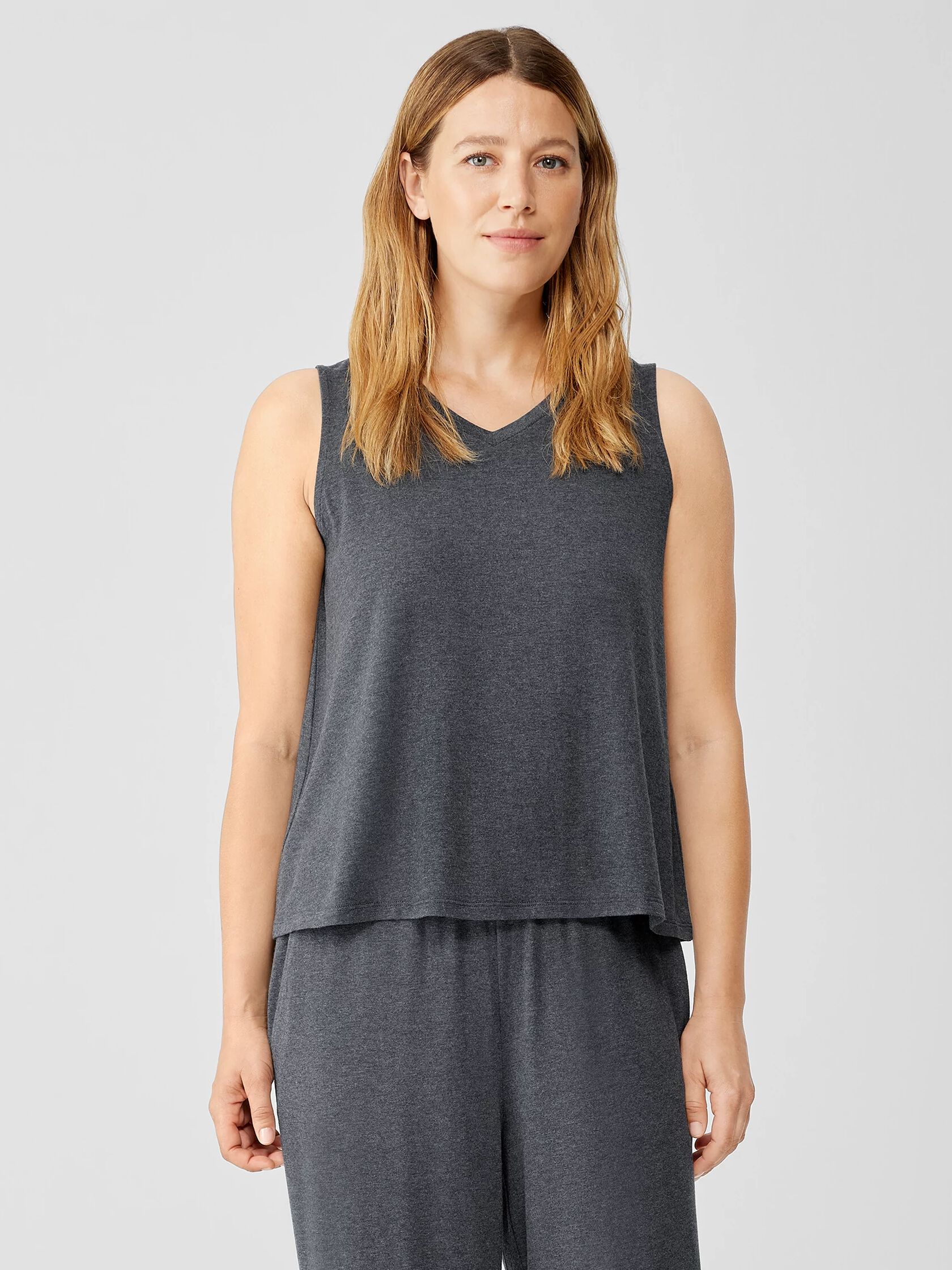Fine Jersey V-Neck Tank
