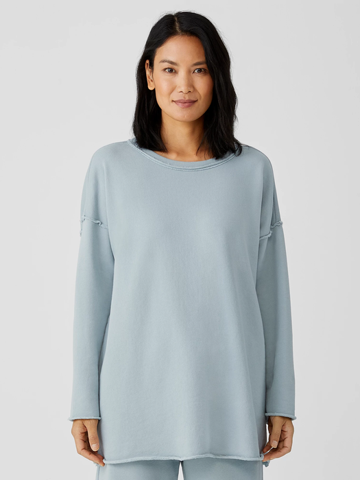 Organic Cotton French Terry Crew Neck Top