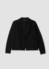 Fine Felted Wool Notch Collar Cardigan in Regenerative Wool