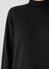 Cozy Brushed Terry Mock Neck Long Top